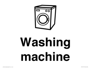 Dementia washing machine sign